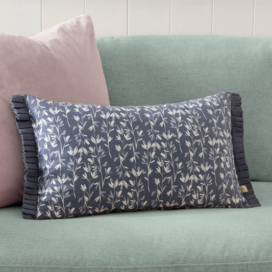 Belle Cotton Cushion French Blue