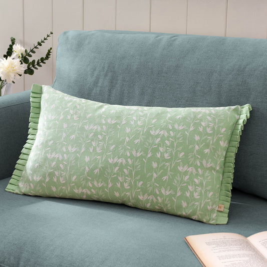 Belle Cotton Cushion Sage